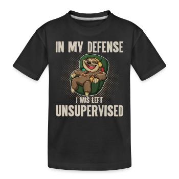 Sloth Pizza Poulet Chill - T-shirt bio Premium Enfant - noir - Devant