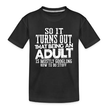 adulte humour adulte cadeau anniversaire ges - T-shirt bio Premium Enfant - noir - Devant