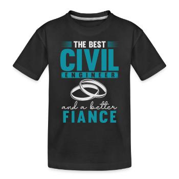 Ingénieur civil, Génie civil - T-shirt bio Premium Enfant - noir - Devant
