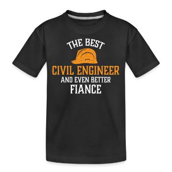 Ingénieur civil, Génie civil - T-shirt bio Premium Enfant - noir - Devant