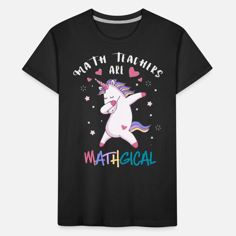 Mathematiklehrer Einhorn Kinder Premium Bio T-Shirt