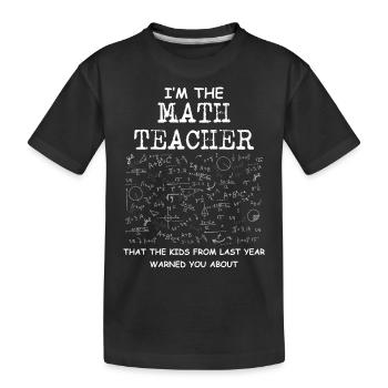 Mathematics teacher Unicorn - Kids' Premium Organic T-Shirt - black - Front