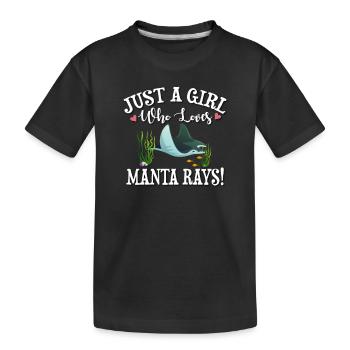 Raie Manta - T-shirt bio Premium Enfant - noir - Devant
