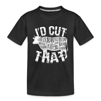 Je recommanderais ce boucher-découpeur de viande - T-shirt bio Premium Enfant - noir - Devant