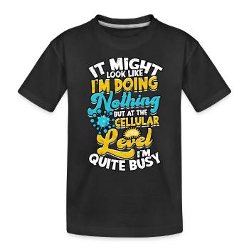 Biology Science Cellular Biologist - Kids' Premium Organic T-Shirt - black - Front