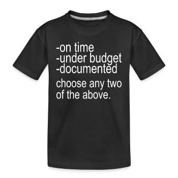 Programmer Computer Scientist - Kids' Premium Organic T-Shirt - black - Front