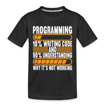 Programmer Computer Scientist - Kids' Premium Organic T-Shirt - black - Front