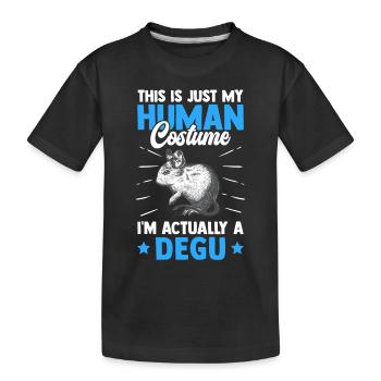 Degu nur ein Kostüm chilenisches Nagetier - Kinder Premium Bio T-Shirt - Schwarz - Vorne