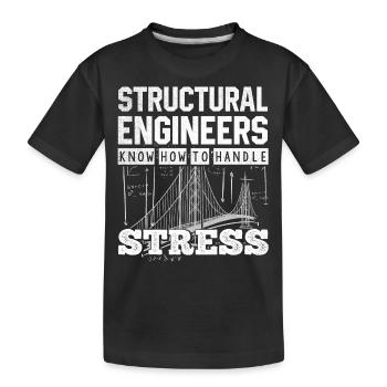 Civil engineers - Kids' Premium Organic T-Shirt - black - Front