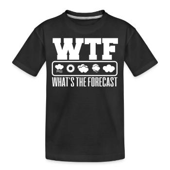 What is the forecast, meteorologist - Kids' Premium Organic T-Shirt - black - Front