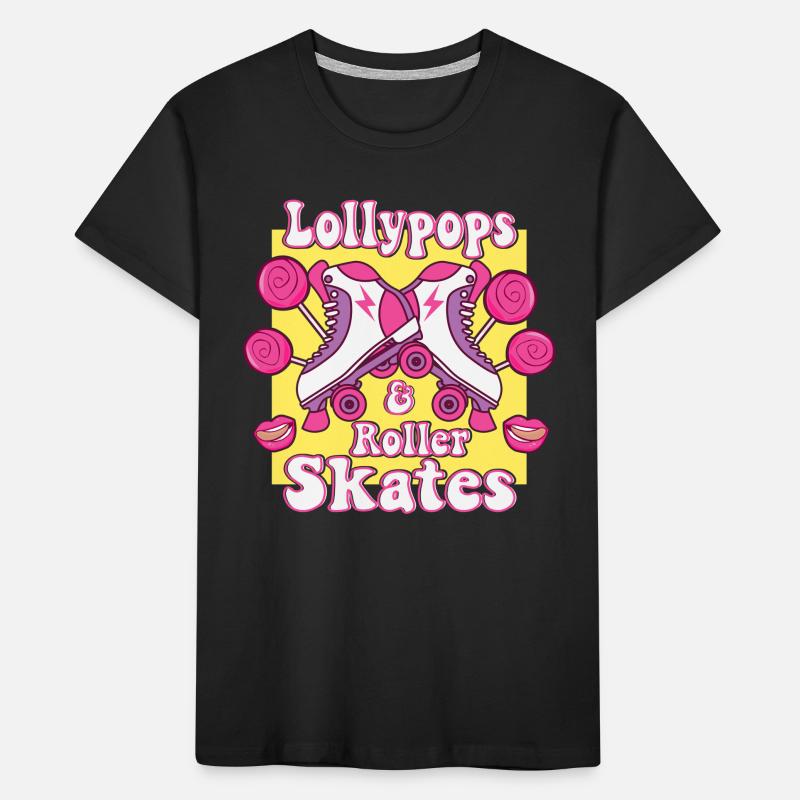 Roller Skating Lollypops Roller Skates Roller Skate Kids' Premium Organic T-Shirt