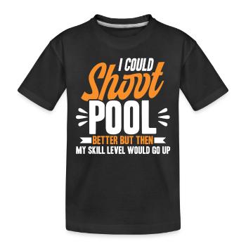 Billard Geschenkidee Billardspieler Pool Snooker - Kinder Premium Bio T-Shirt - Schwarz - Vorne