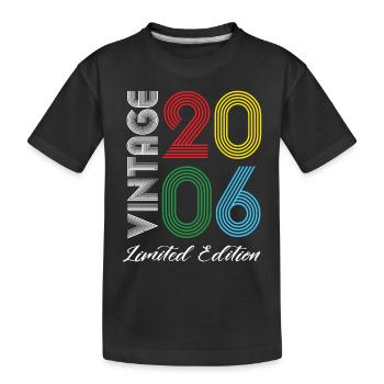 Vintage 2006 Vintage Geburtstag Retro Vintage - Kinder Premium Bio T-Shirt - Schwarz - Vorne