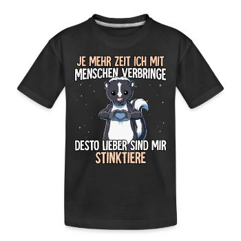 Stinktier - Kinder Premium Bio T-Shirt - Schwarz - Vorne