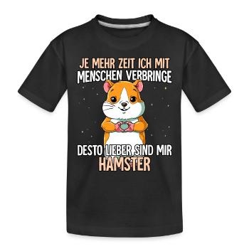 Hamster - Kinder Premium Bio T-Shirt - Schwarz - Vorne
