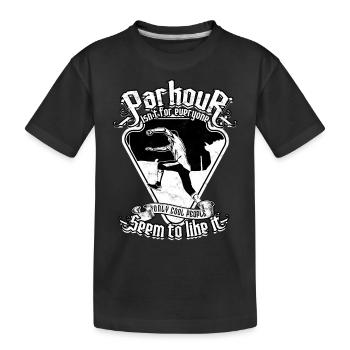 Parkour Freerunning Runner Back Flip Jumping - T-shirt bio Premium Enfant - noir - Devant