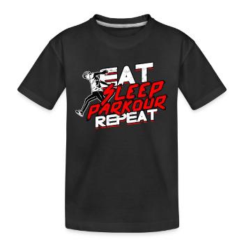 Parkour Freerunning Runner Back Flip Jumping - T-shirt bio Premium Enfant - noir - Devant