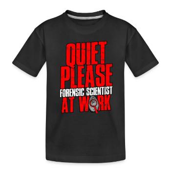 Forensic Science Detective True Crime Investigator - Kids' Premium Organic T-Shirt - black - Front
