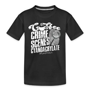 Forensic Science Detective True Crime Investigator - Kids' Premium Organic T-Shirt - black - Front