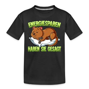 Energiesparen Haben Sie Gesagt Quokka - Kinder Premium Bio T-Shirt - Schwarz - Vorne