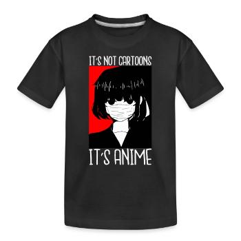 Ce n’est pas des dessins animés son anime - T-shirt bio Premium Enfant - noir - Devant