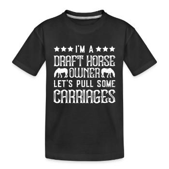 Clydesdale Zugpferd Pferd - T-shirt bio Premium Enfant - noir - Devant