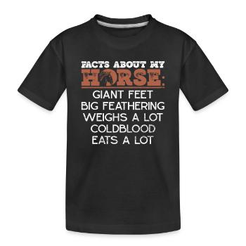 Clydesdale Zugpferdebesitzer - Kinder Premium Bio T-Shirt - Schwarz - Vorne