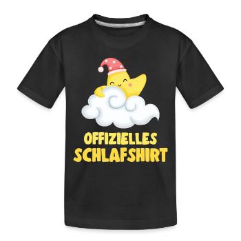 Offizielles Schlafshirt Stern Schlafen Kinder - Kinder Premium Bio T-Shirt - Schwarz - Vorne