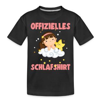 Süßes Offizielles Schlafshirt Mädchen Kinder Stern - Kinder Premium Bio T-Shirt - Schwarz - Vorne