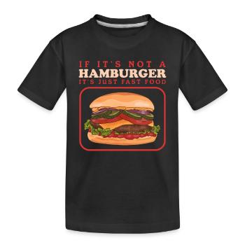 Hamburg Fast Food Burger Fast Food Cadeau - T-shirt bio Premium Enfant - noir - Devant