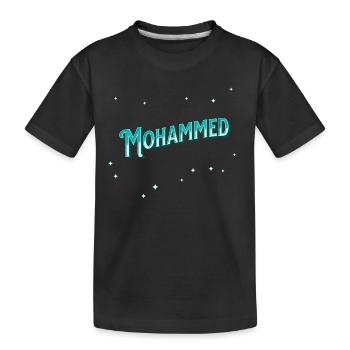 Mohammed Namen personalisiert - Kinder Premium Bio T-Shirt - Schwarz - Vorne