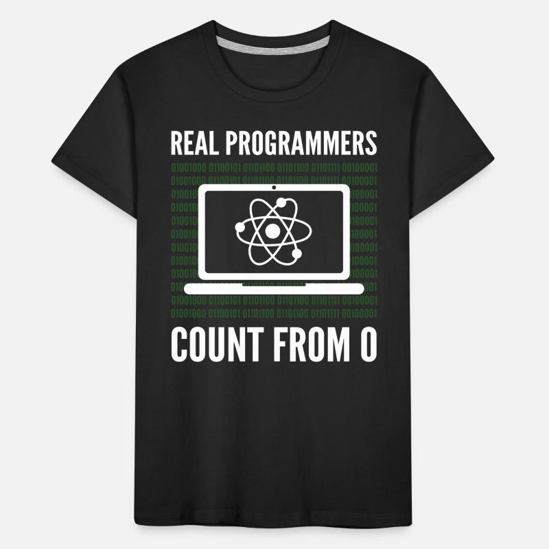 Real Programmers Count From 0 Programming Kinder Premium Bio T-Shirt