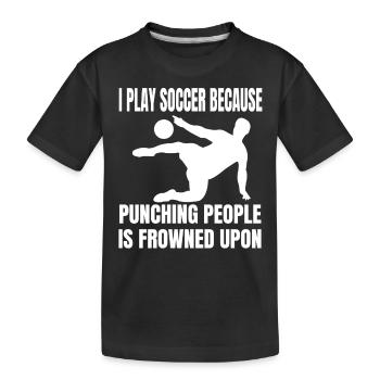 Football coach Footballer Football player Football - Kids' Premium Organic T-Shirt - black - Front
