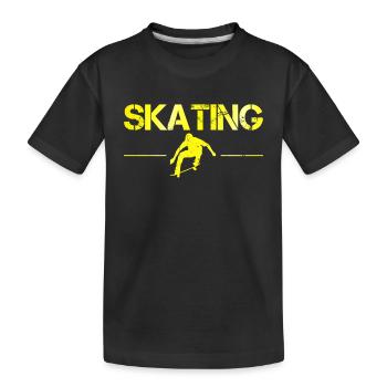 Skating - Kids' Premium Organic T-Shirt - black - Front