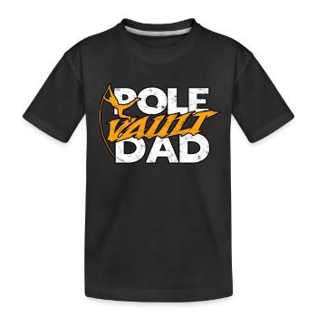 Pole quarter and pole vault - Kids' Premium Organic T-Shirt - black - Front