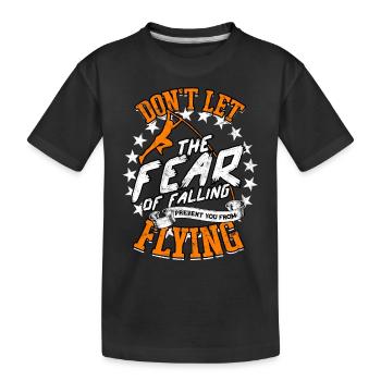 Pole Viertel und Feldstabhochsprung - Kinder Premium Bio T-Shirt - Schwarz - Vorne