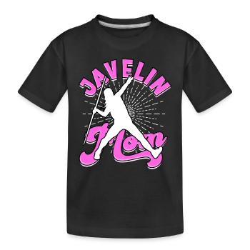 Speer werfen Mutter Leichtathletikwerke - Kinder Premium Bio T-Shirt - Schwarz - Vorne