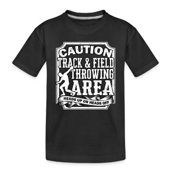 Discuss Litter Track and Field Shot - Kids' Premium Organic T-Shirt - black - Front