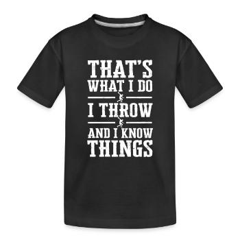 Discuss Litter Track and Field Shot - Kids' Premium Organic T-Shirt - black - Front