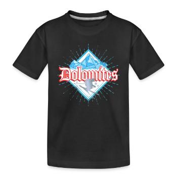 Dolomites Tyrol du Sud Skieur Rétro Vintage - T-shirt bio Premium Enfant - noir - Devant