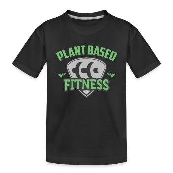 Vegan Diet Plant Based Fitness Meat Free Veganism - Kids' Premium Organic T-Shirt - black - Front