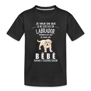 je ne suis pas un labrador - T-shirt bio Premium Enfant - noir - Devant