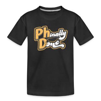 Phinal completed PhD student philosophy student PhD - Kids' Premium Organic T-Shirt - black - Front
