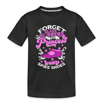 La princesse porte des chaussures Spike Track and Field - T-shirt bio Premium Enfant - noir - Devant