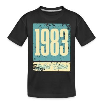 1983 Naissance Anniversaire Année de naissance - T-shirt bio Premium Enfant - noir - Devant