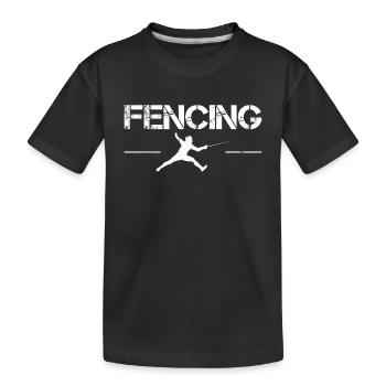 Fencing - Kids' Premium Organic T-Shirt - black - Front
