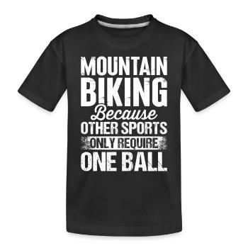 Mountainbiker, Mountainbike - Kinder Premium Bio T-Shirt - Schwarz - Vorne