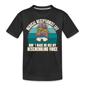 Medizinische Rezeptionistin - Kinder Premium Bio T-Shirt - Schwarz - Vorne