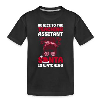 Lehrassistent Weihnachten Der Weihnachtsmann - Kids' Premium Organic T-Shirt - black - Front