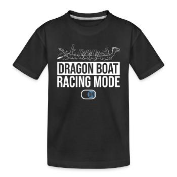 Drachenboot-Modus Ein - Kinder Premium Bio T-Shirt - Schwarz - Vorne